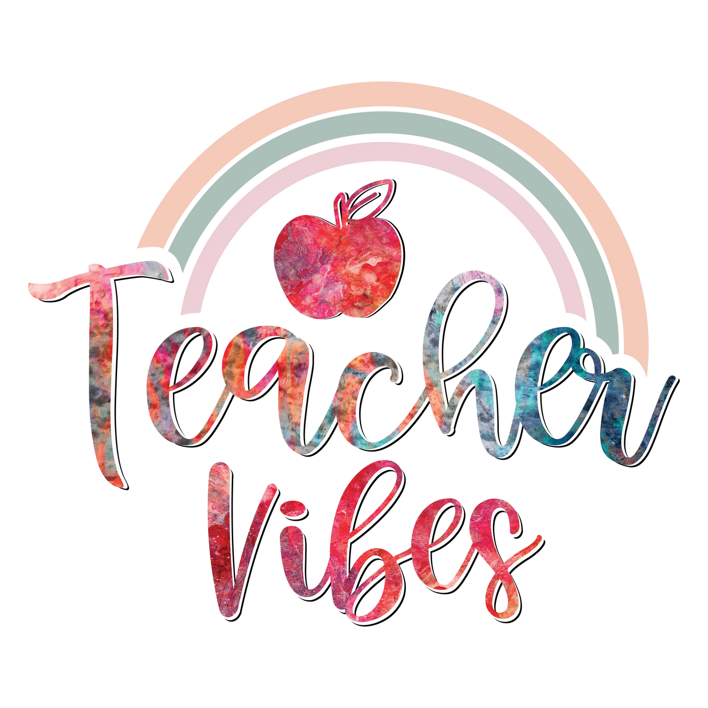 Cool Teacher Vibes Design - DTF Ready To Press