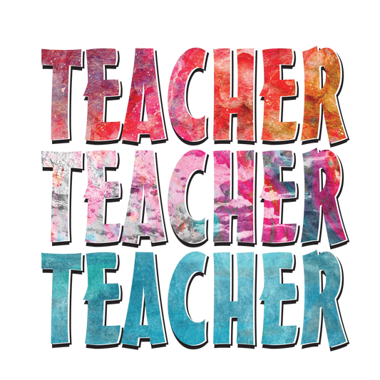 Colorful Teacher Design - DTF Ready To Press
