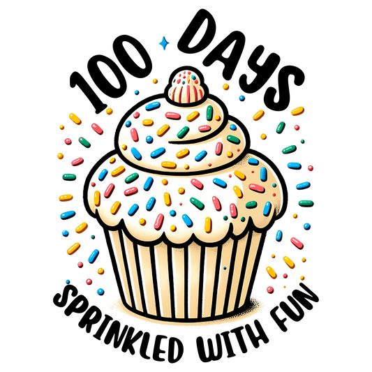 100 Days Sprinkled With Fun School Design - DTF Ready To Press