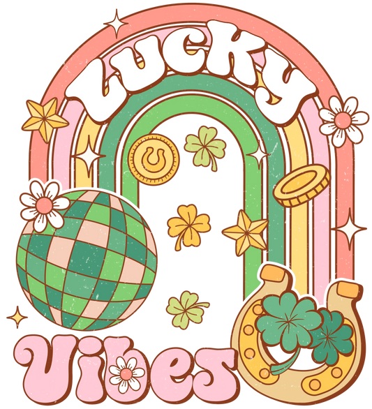 Lucy Vibes Happy Patricks Day Design - DTF Ready To Press