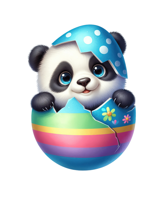 Cute Baby Panda Easter Design - DTF Ready To Press