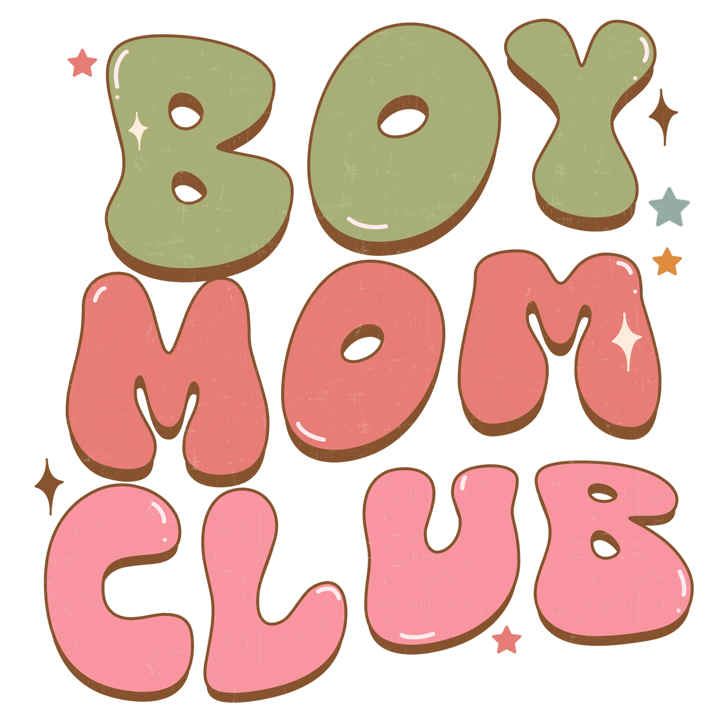 Boy Mom Club Design - DTF Ready To Press