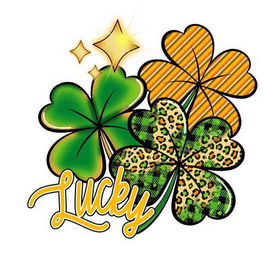 Lucky Clover Saint Patrick's Day Cheetah Design - DTF Ready To Press