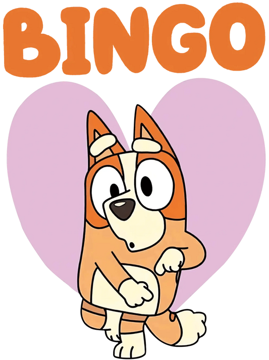 Cute Bluey Bingo Design - DTF Ready To Press