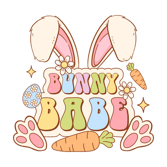 Bunny Babe Funny Easter Design - DTF Ready To Press