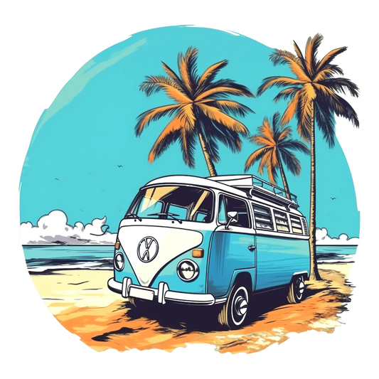 Retro Beach Trip Design - DTF Ready To Press