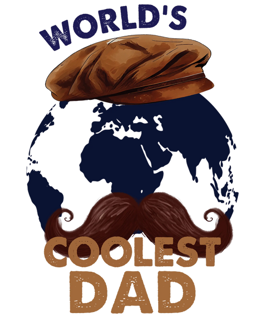 World's Coolest Dad Design - DTF Ready To Press
