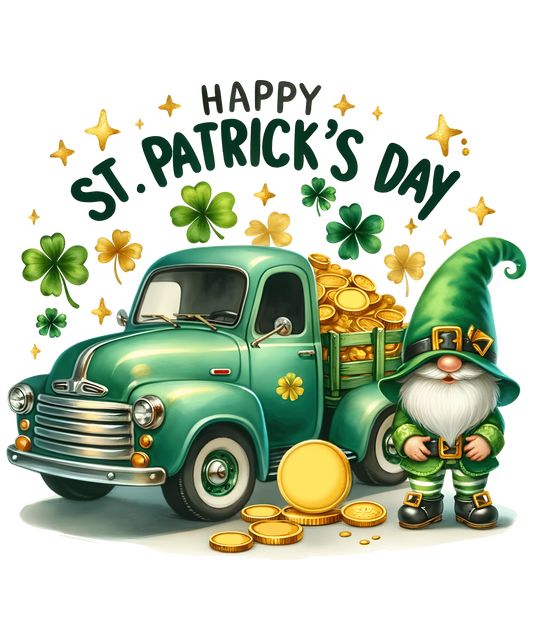 Happy St. Patrick's Day Cool Gnome Design - DTF Ready To Press