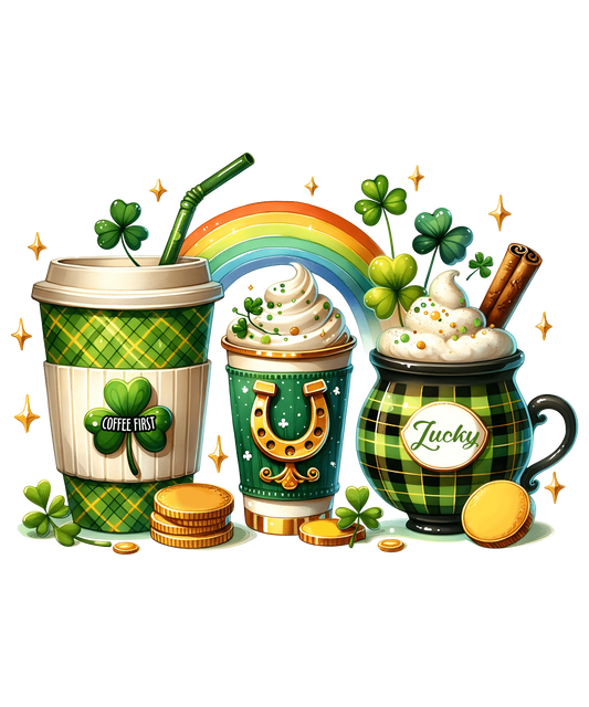 St Patricks Day Coffee Lover Design- DTF Ready To Press
