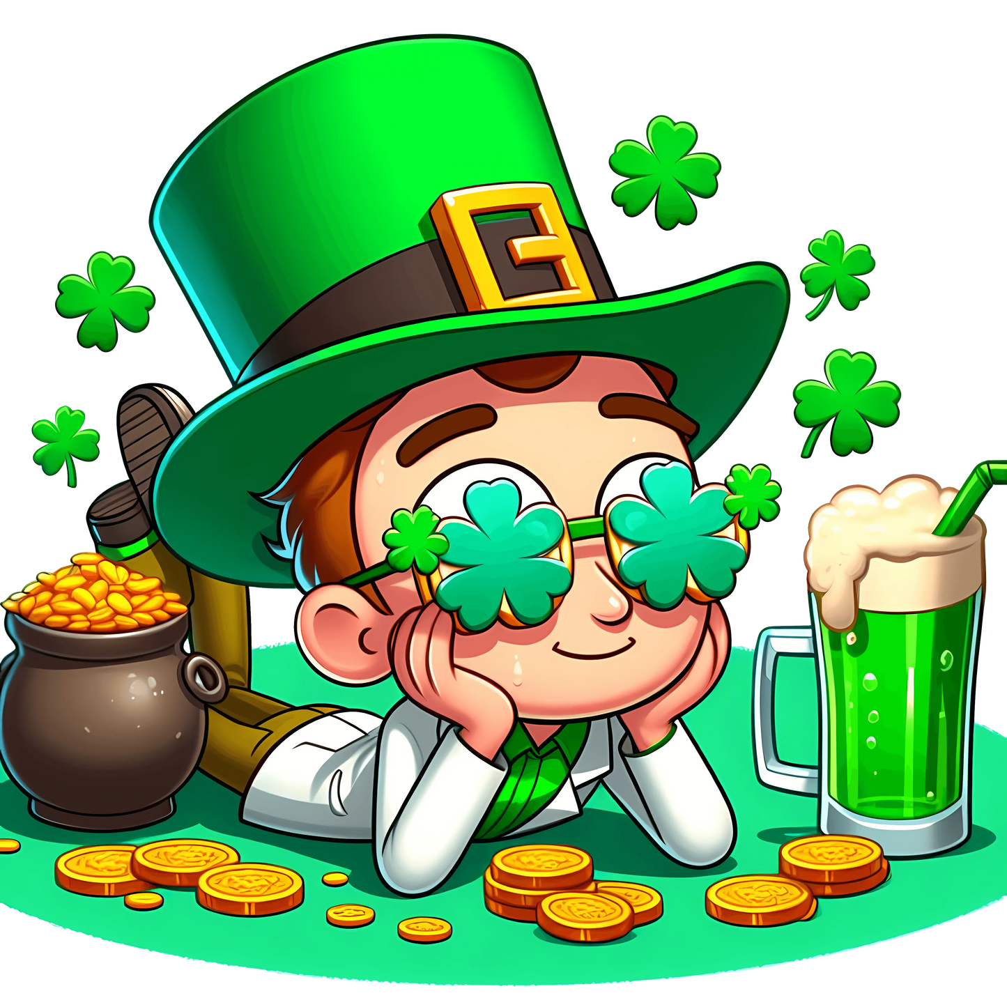 Morty Beer Drinking St Patty Day Design - DTF Ready To Press