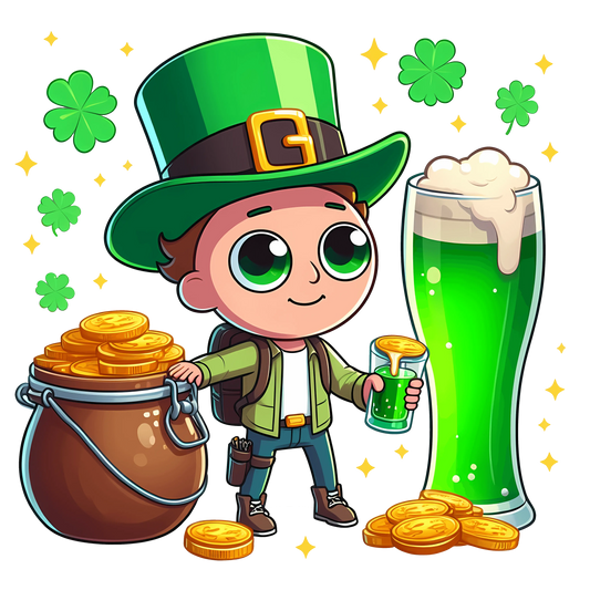 Morty Beer Drink Saint Patrick's Design - DTF Ready To Press