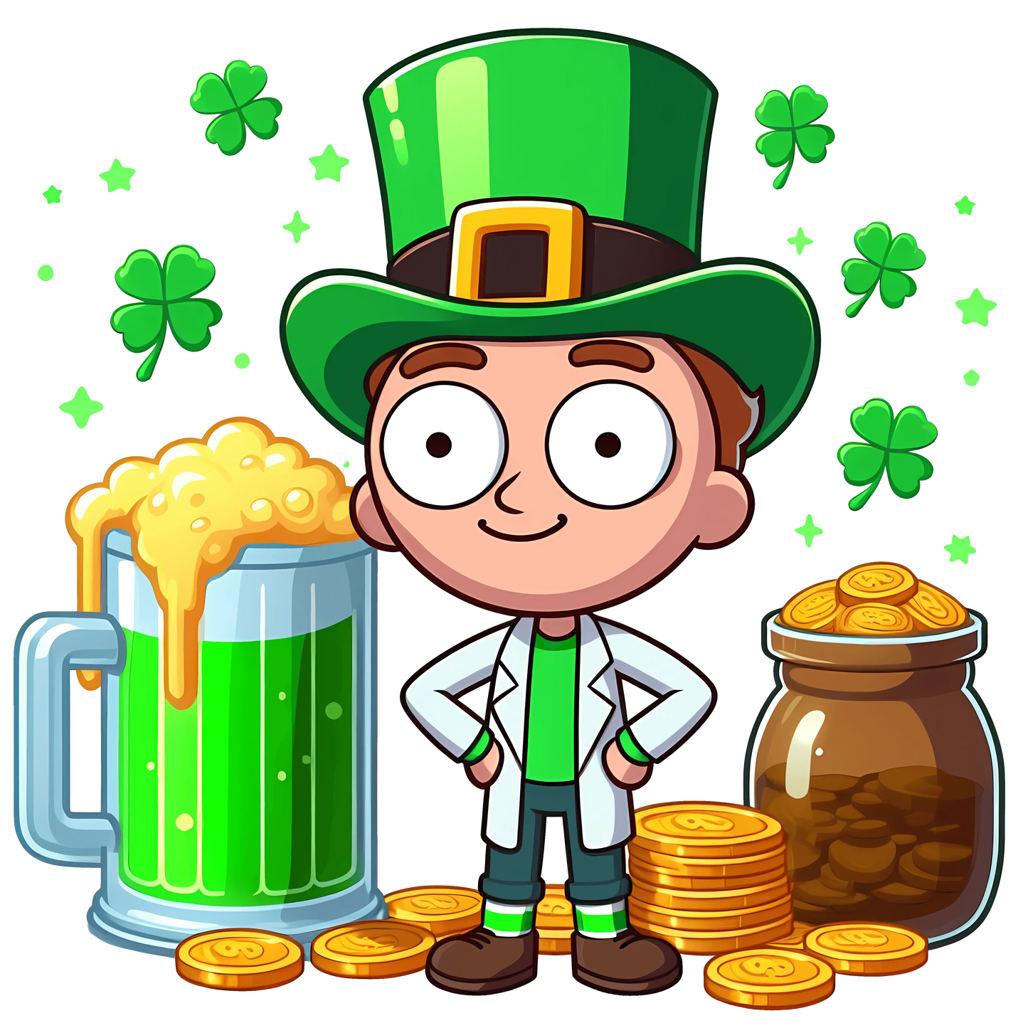 Morty Saint Patrick's Design - DTF Ready To Press