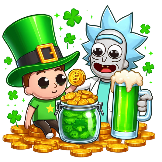 Rick and Morty Saint Patrick's Day Beer Design - DTF Ready To Press