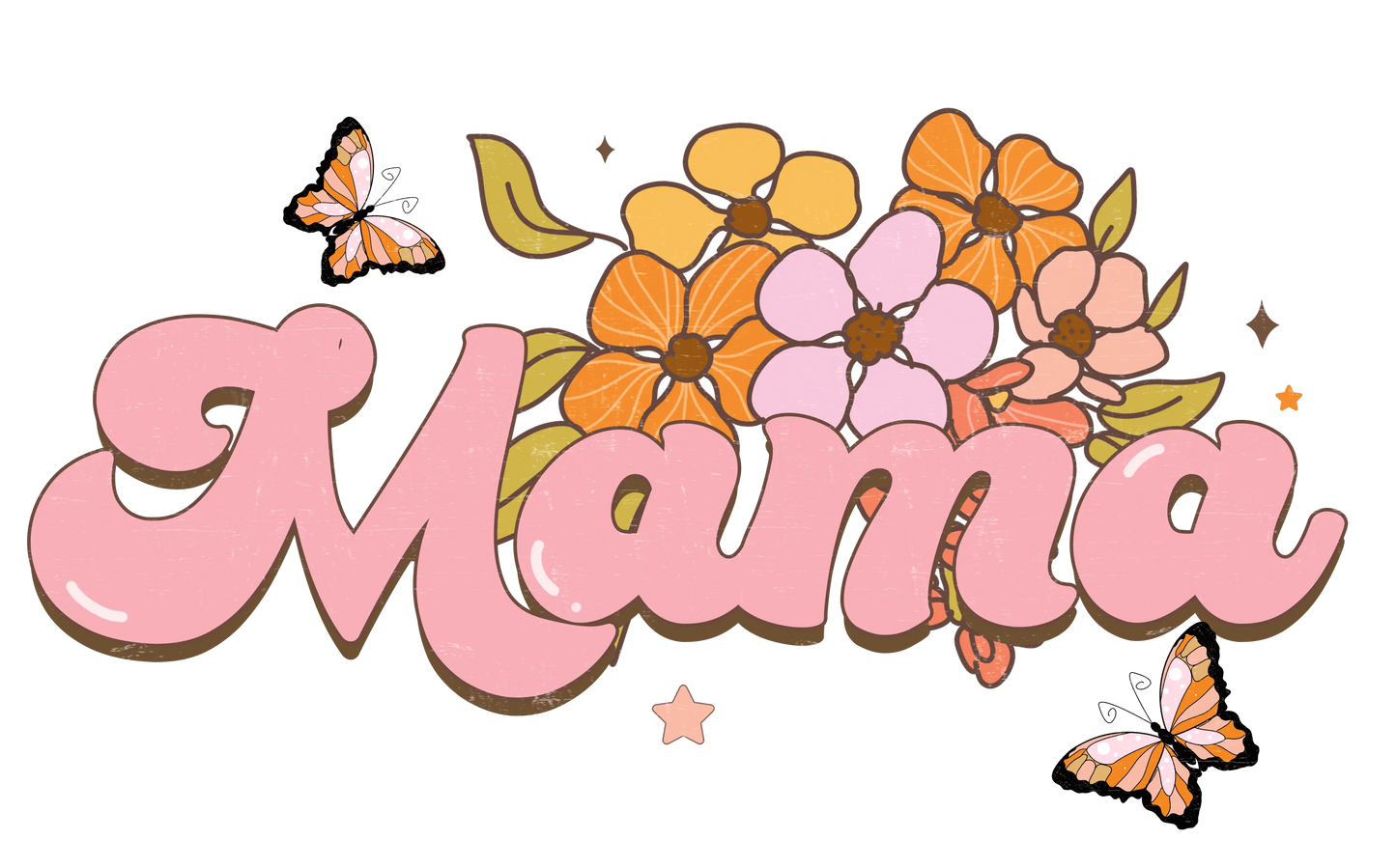 Retro Mama Design - DTF Ready To Press
