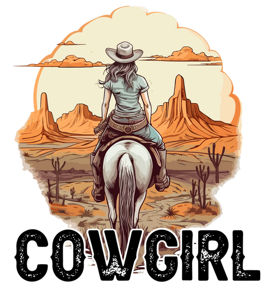 Wild Life Cowgirl Design - DTF Ready To Press