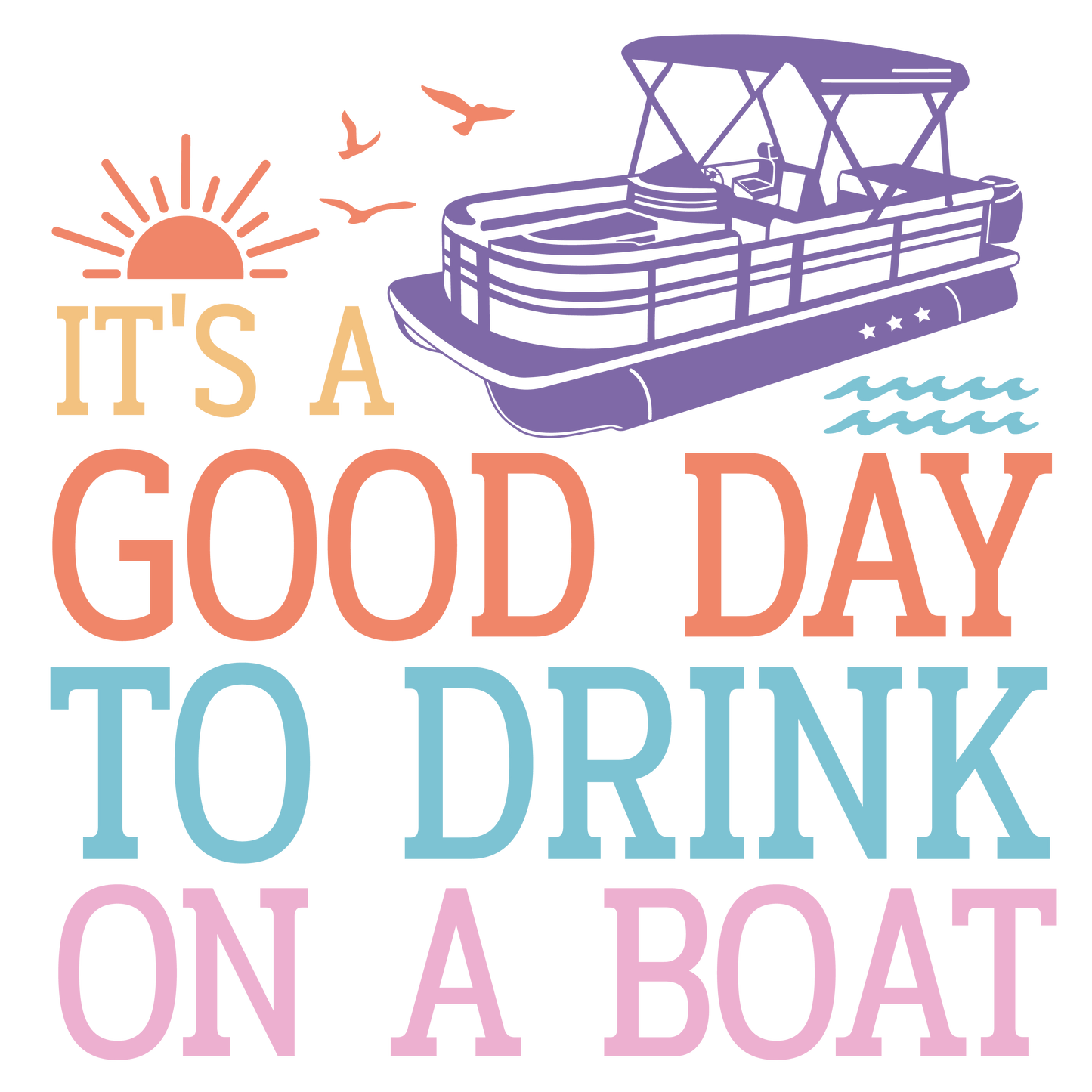 Cool Boat Trip Design - DTF Ready To Press