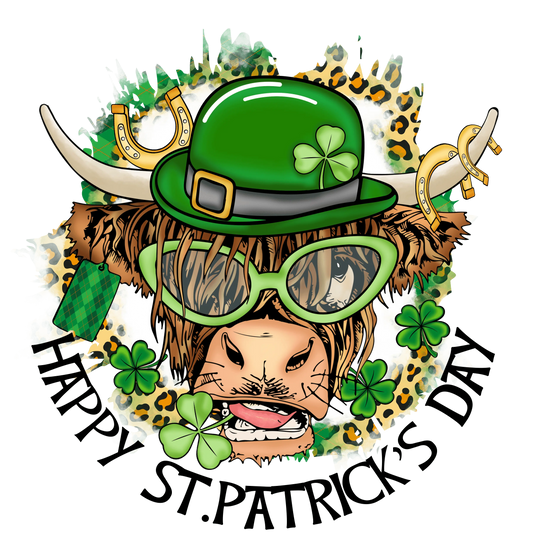 Patriks Day Cow Farm Life Design - DTF Ready To Press