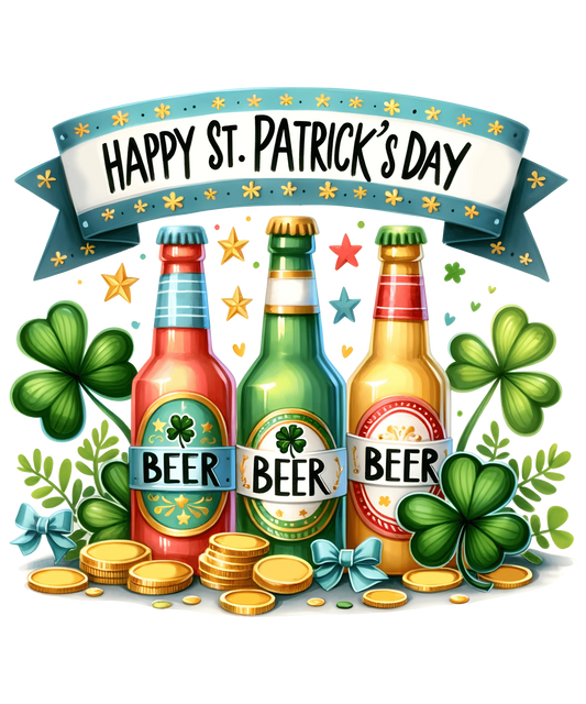 Happy ST. Patrick's Day Beer Design- DTF Ready To Press