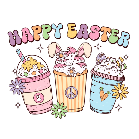 Happy Easter Coffee Lover Design - DTF Ready To Press