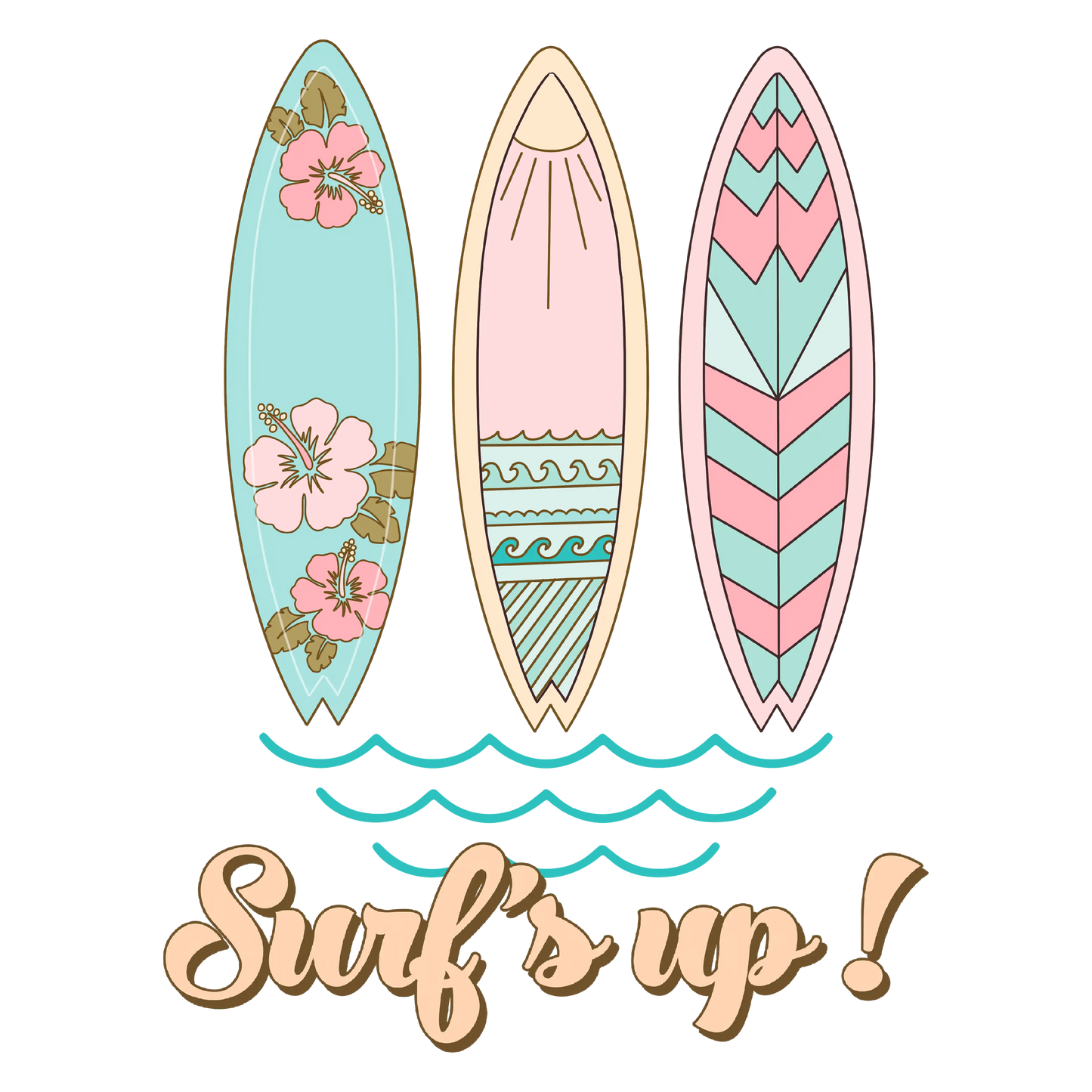 Cool Surf Design - DTF Ready To Press