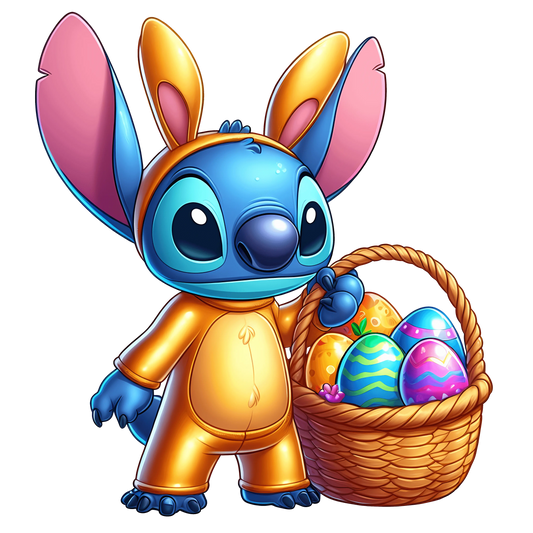 Bunny Stitch Easter Vibes Design - DTF Ready To Press