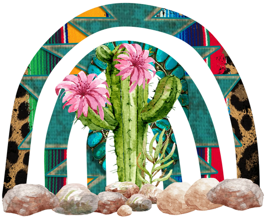 Cactus Rainbow Design - DTF Ready To Press