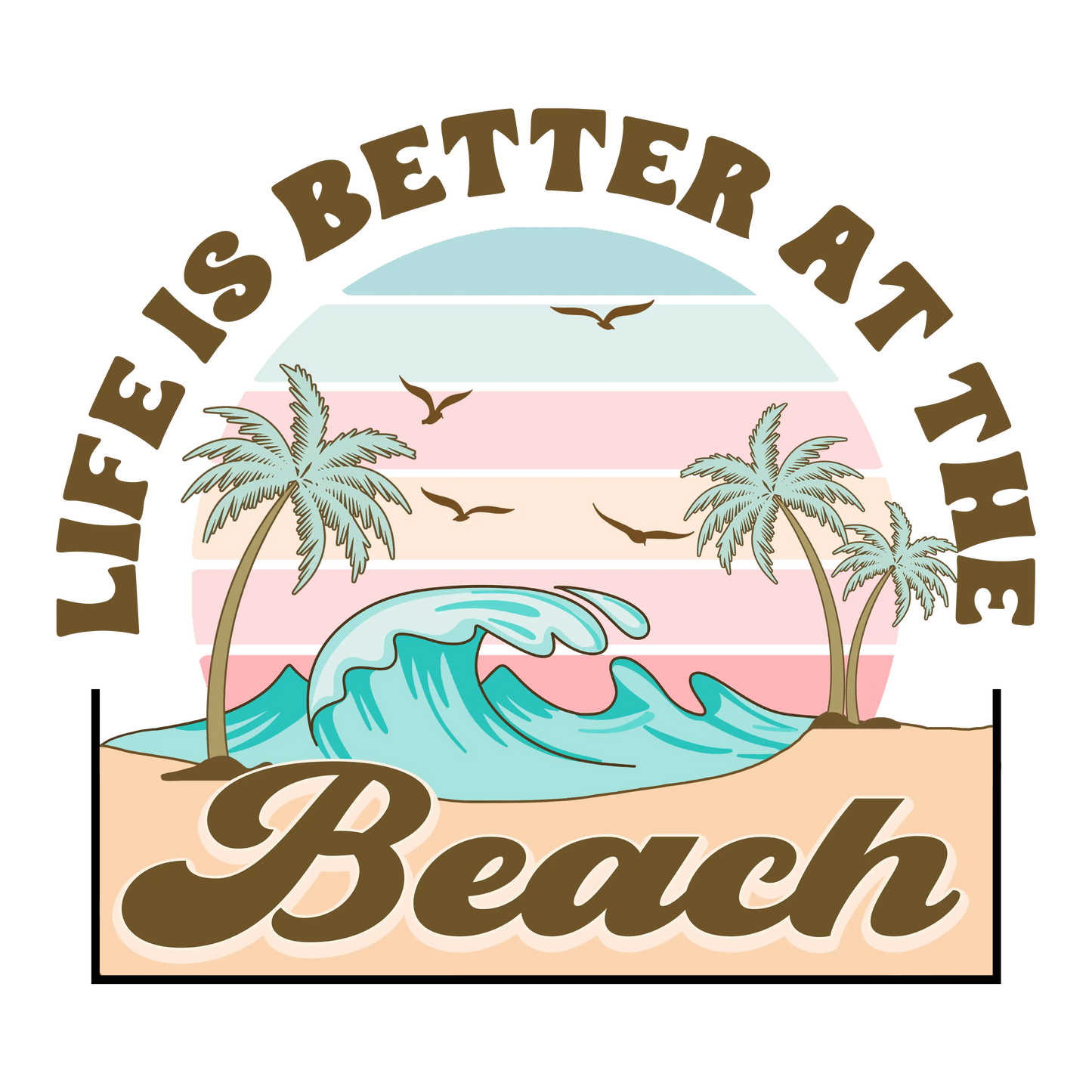 Beach Party Design - DTF Ready To Press