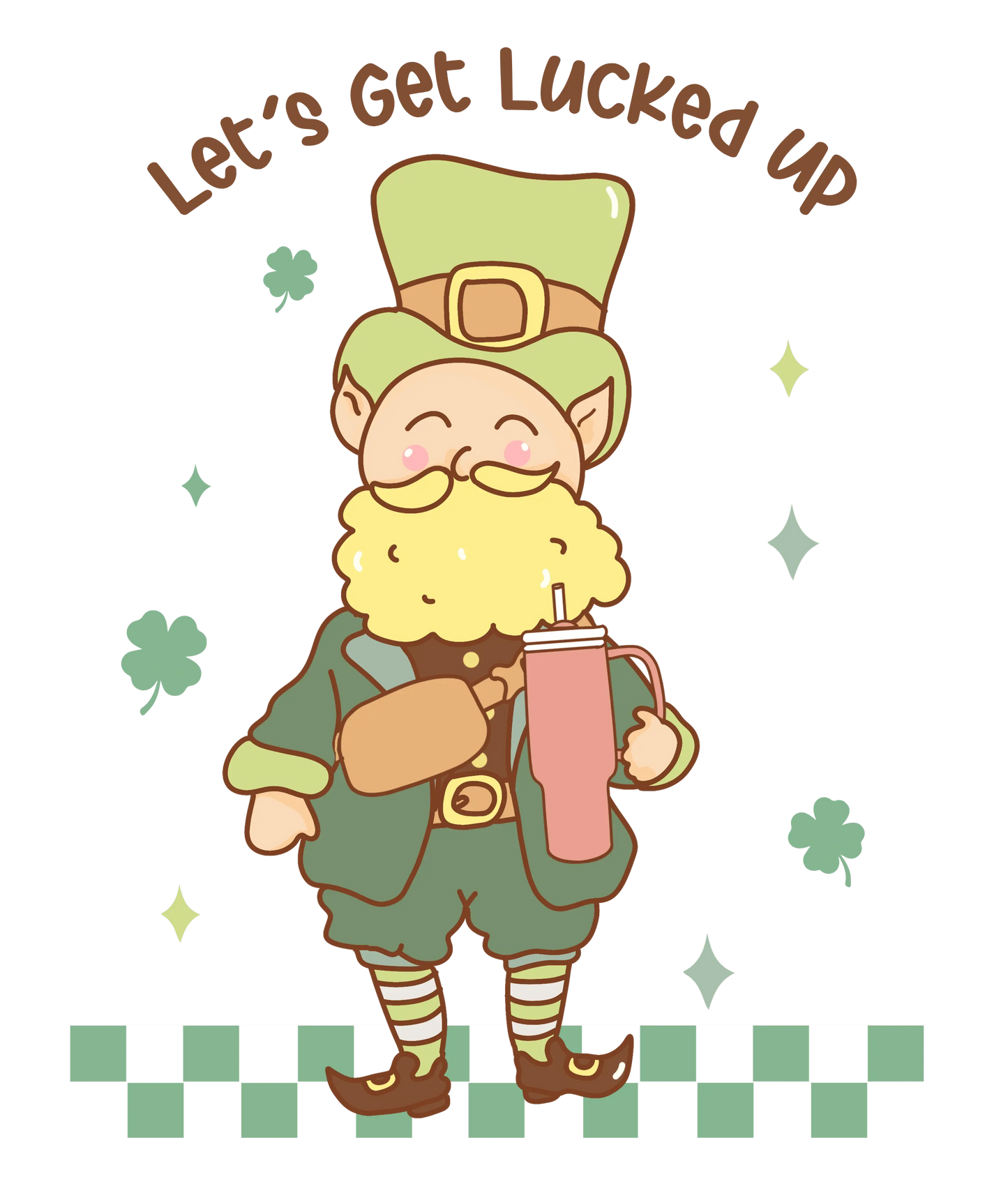Funny Patrick Day Gnome Design - DTF Ready To Press
