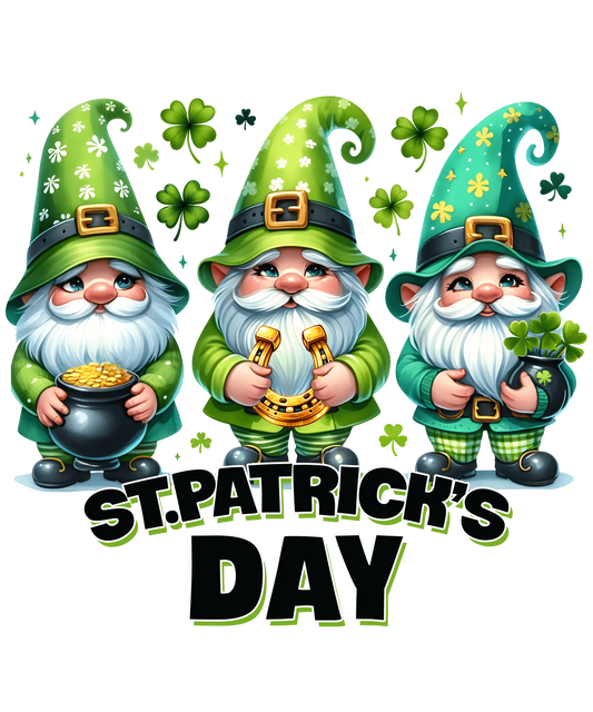 ST. Patrick's Day Cute Gnome Design - DTF Ready To Press