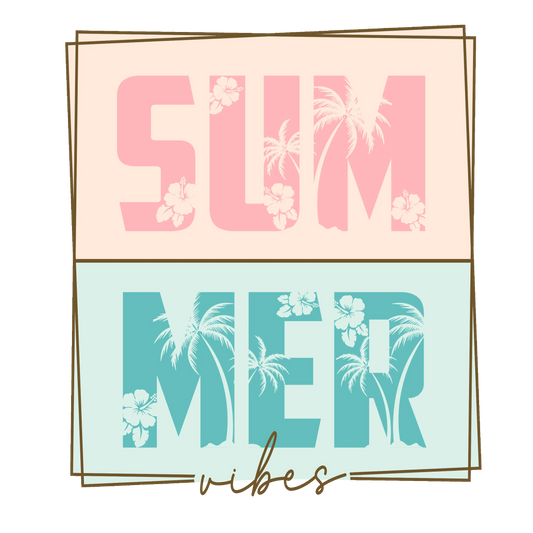 Cute Summer Vibes Design - DTF Ready To Press