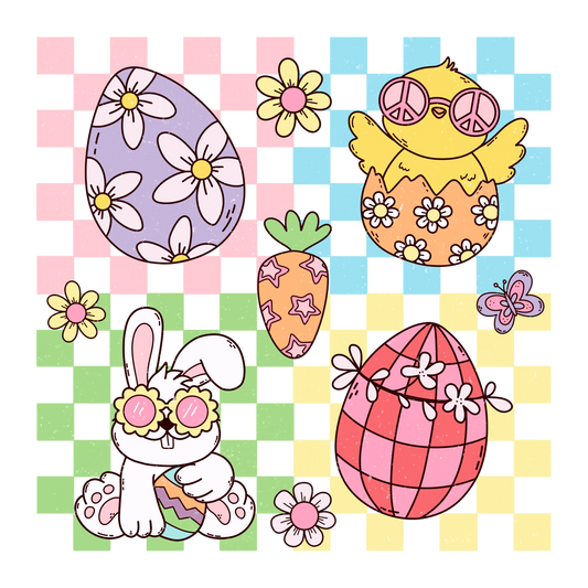 Retro Easter Design - DTF Ready To Press