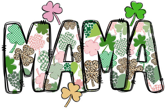 Cute Lucy Mama Saint Patricks Day Design- DTF Ready To Press