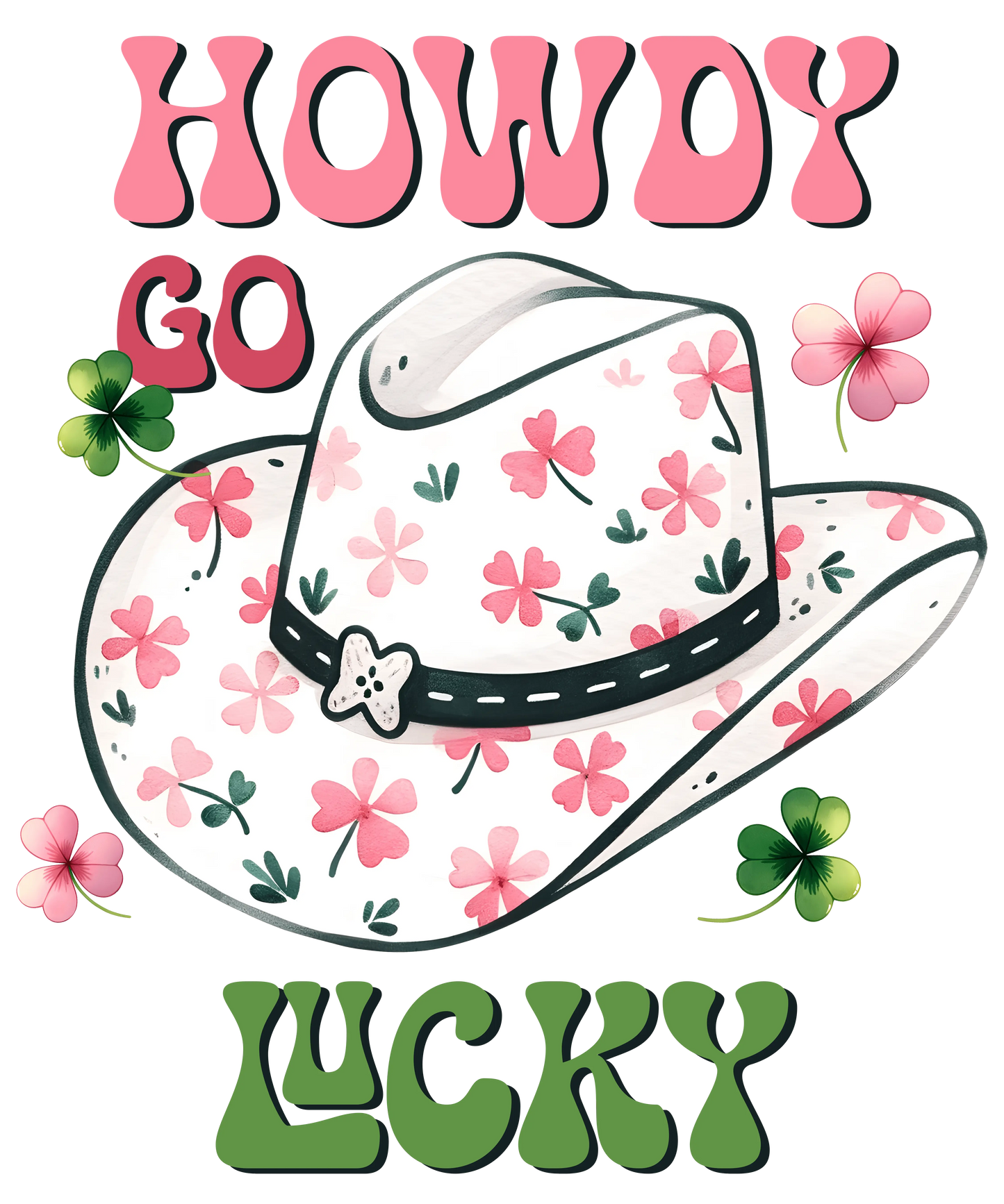 Saint Patrick's Day Cute Western Design - DTF Ready To Press