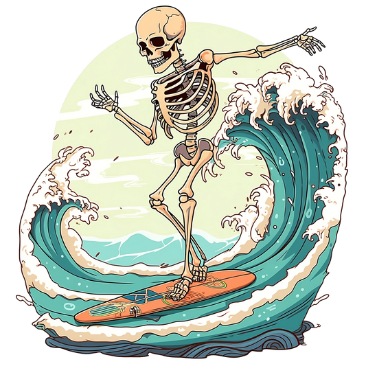 Skeleton Summer Design - DTF Ready To Press