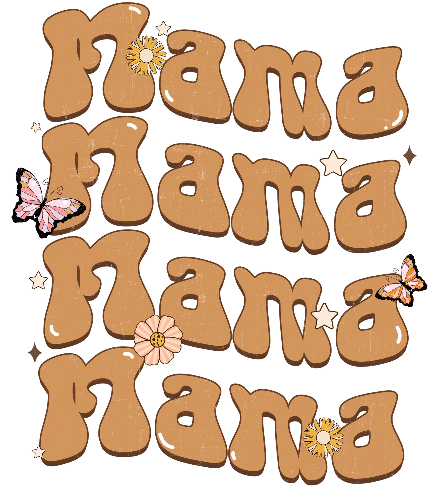 Cute Mother's Day Mama Design - DTF Ready To Press