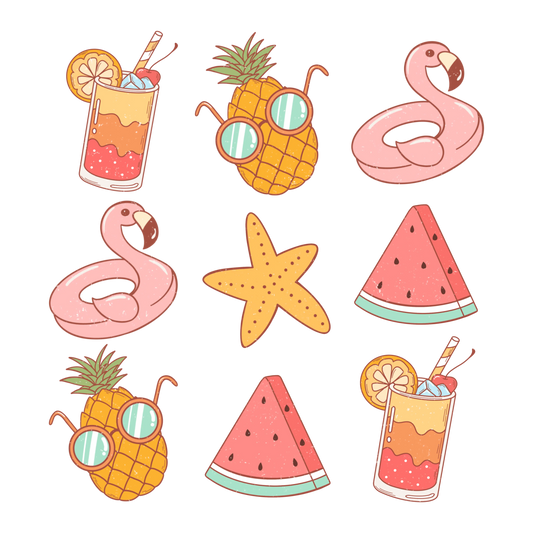 Cute Summer Life Design - DTF Ready To Press