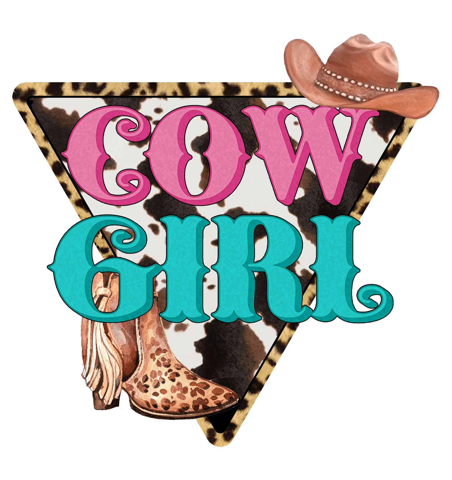 Cowgirl Leopard Design - DTF Ready To Press