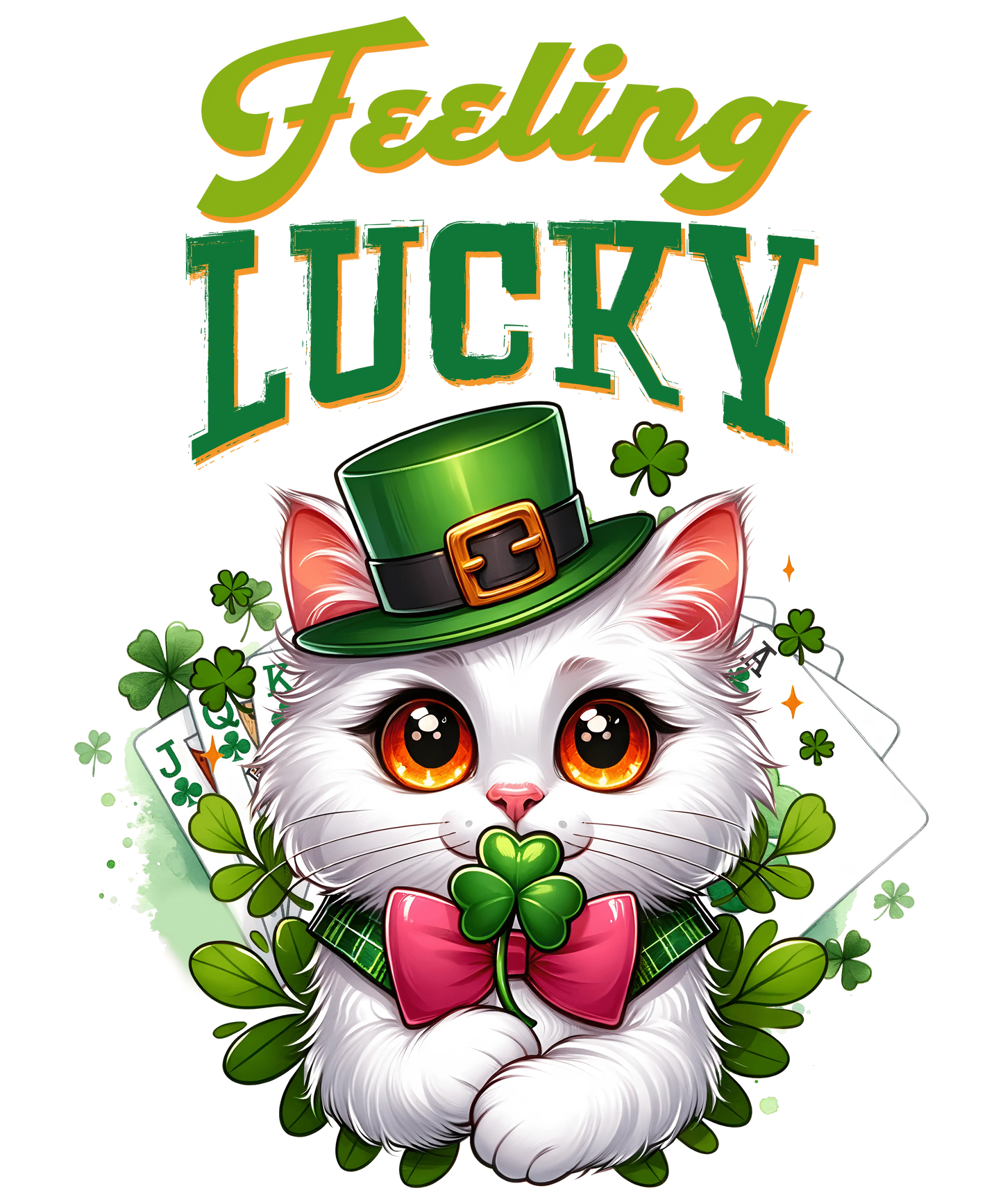 Happy Patricks Day Feeling Lucy Design - DTF Ready To Press