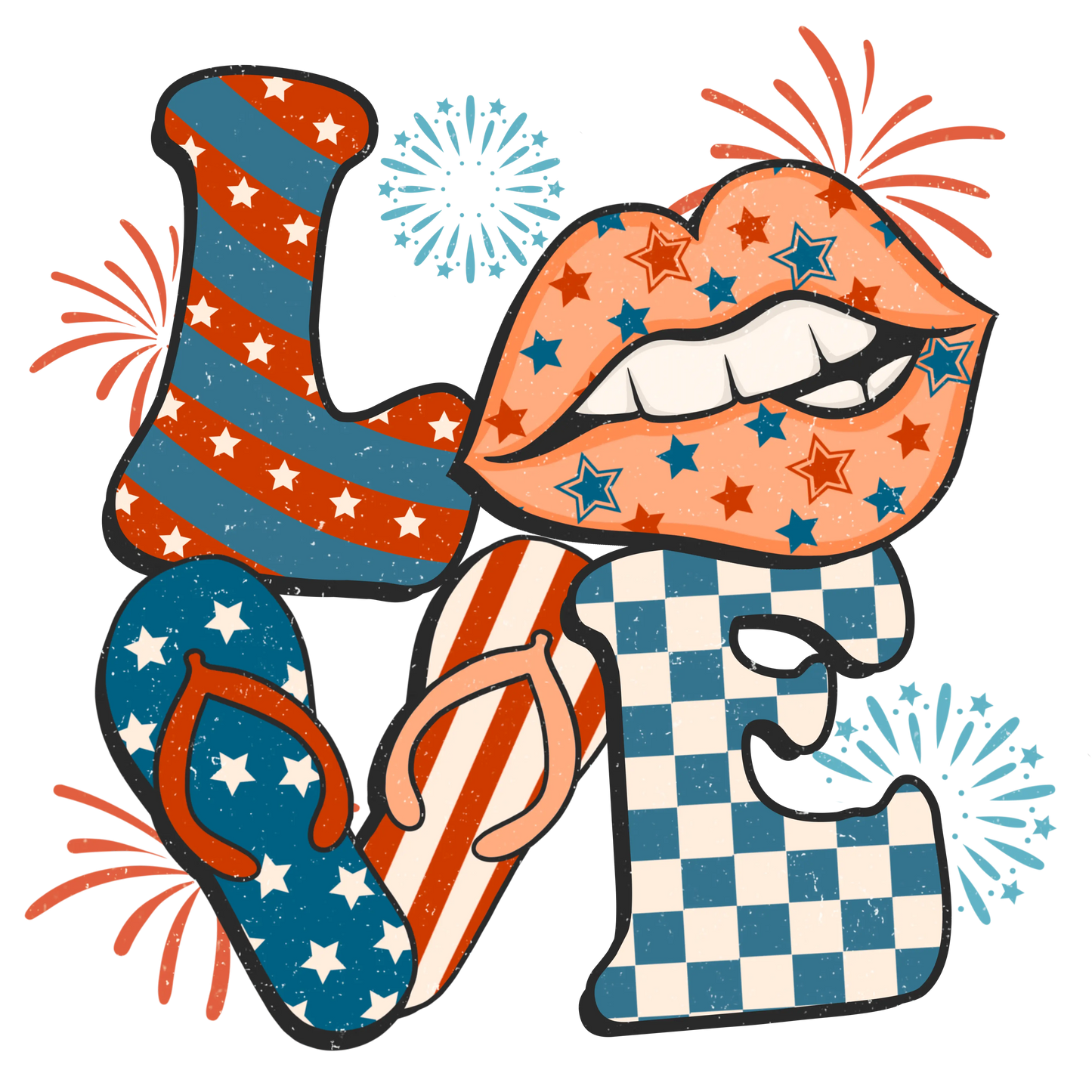 Happy 4th Of July Design - DTF Ready To Press