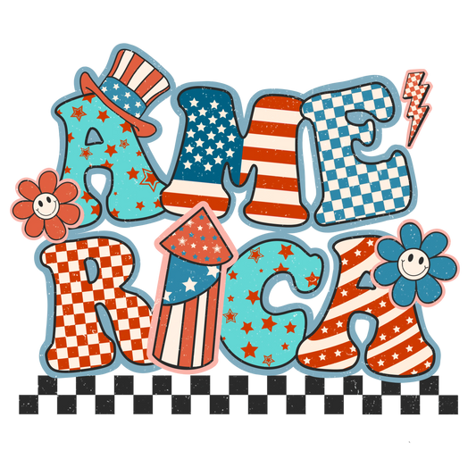 4th Of July America Design - DTF Ready To Press