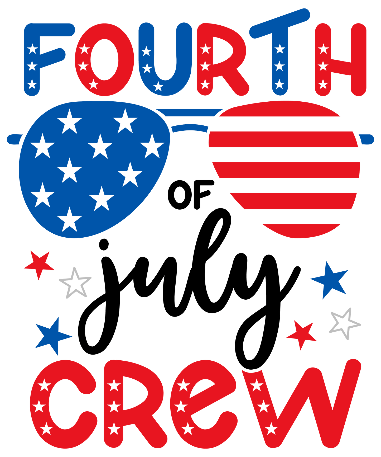 Fourth Of July Crew Design - DTF Ready To Press