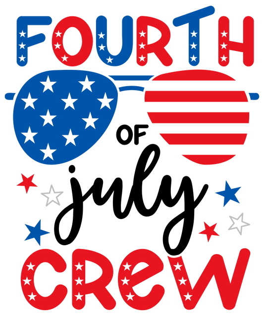 Fourth Of July Crew Design - DTF Ready To Press