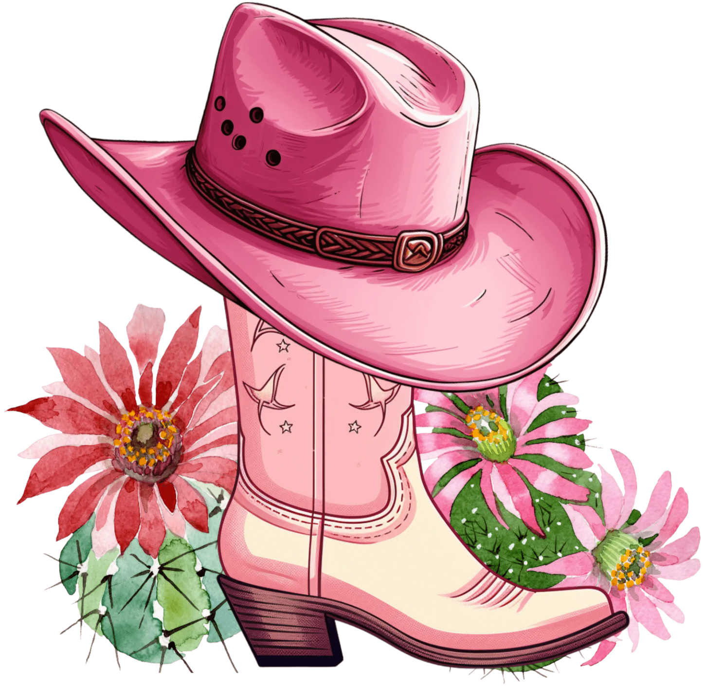 Western Cowgirl Design - DTF Ready To Press