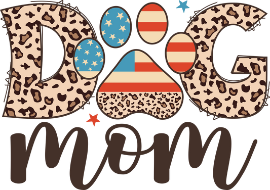 American Dog Mom Design - DTF Ready To Press