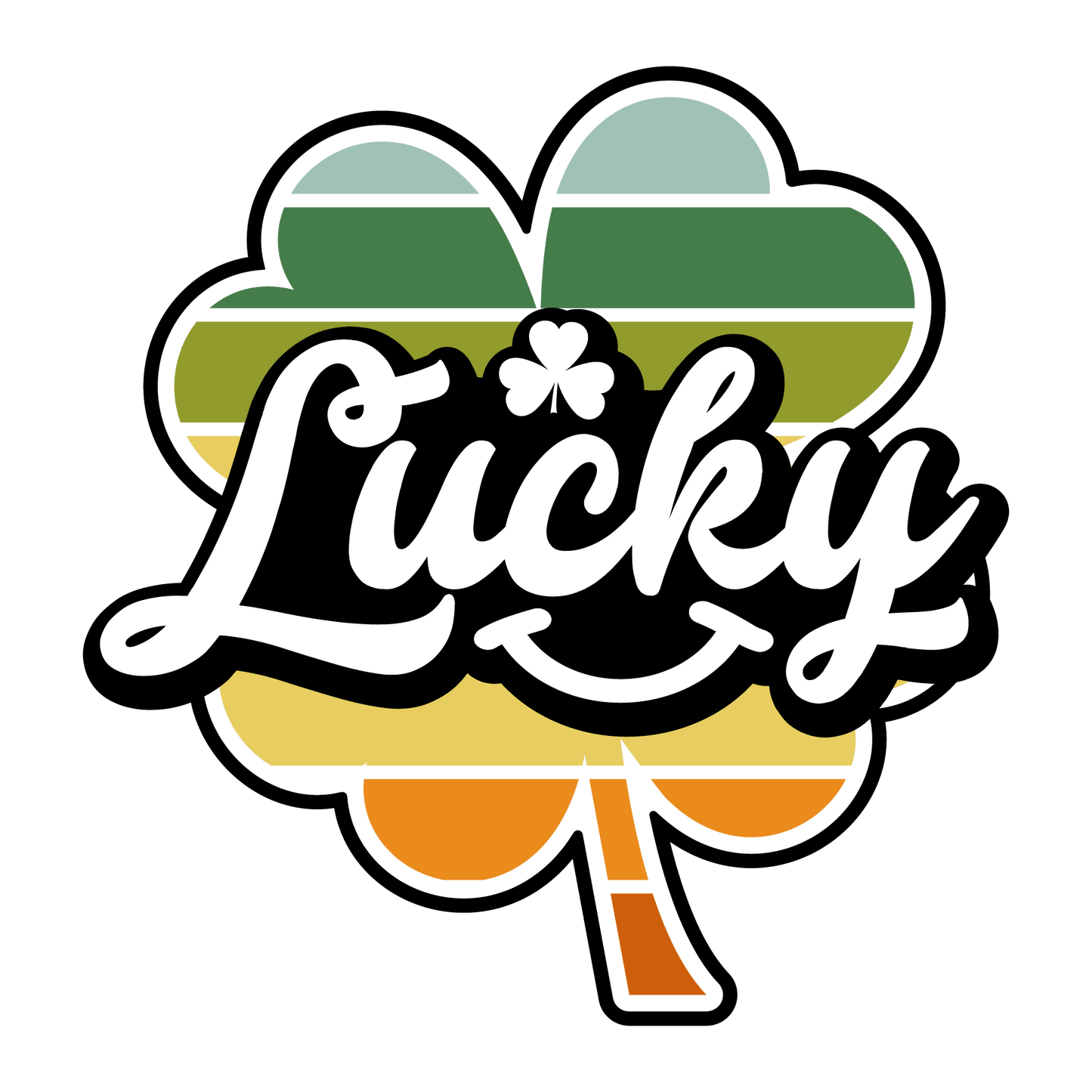 Lucky Clover Saint Patrick's Day Design - DTF Ready To Press