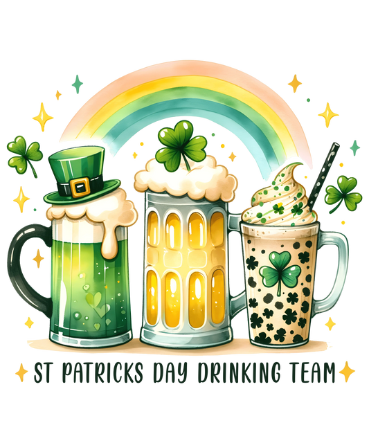 Saint Patrick's Day Funny Drinking Team Design - DTF Ready To Press