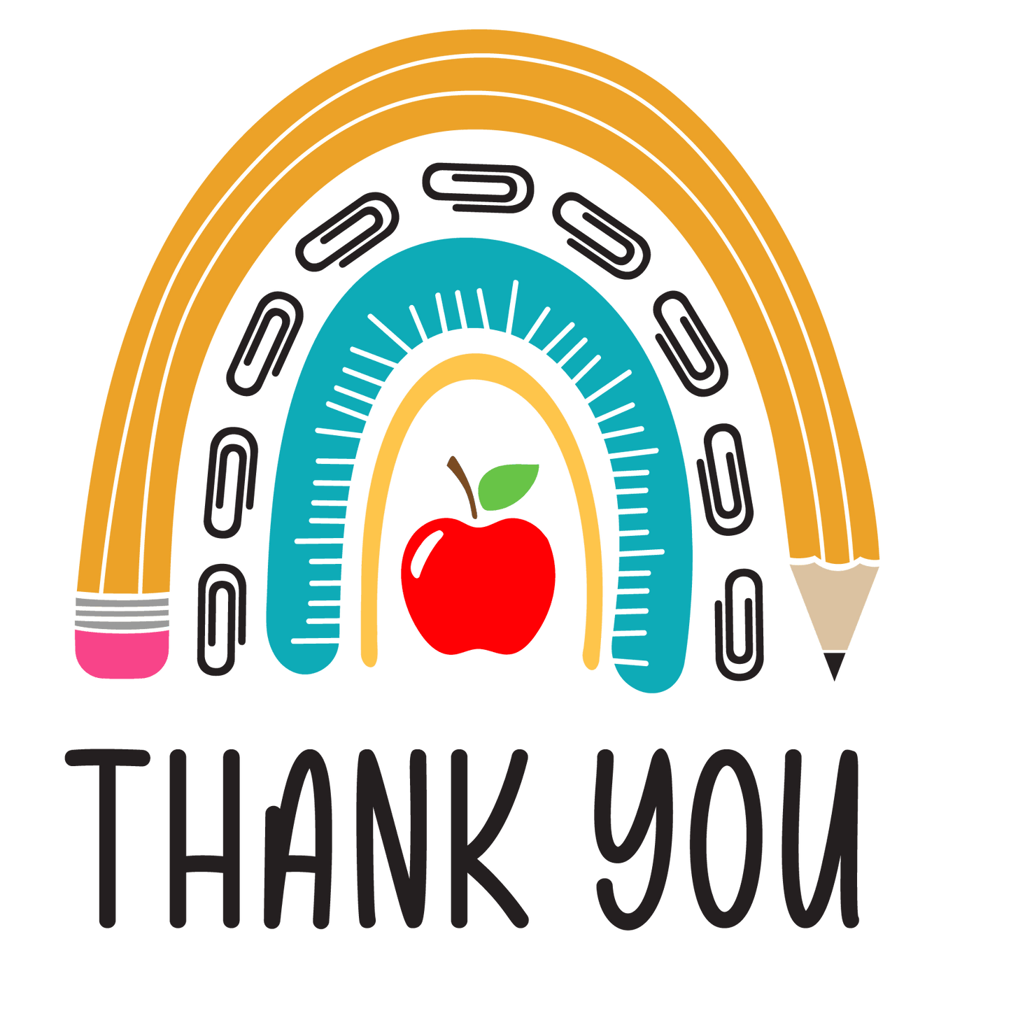 Thank You Teacher Design - DTF Ready To Press