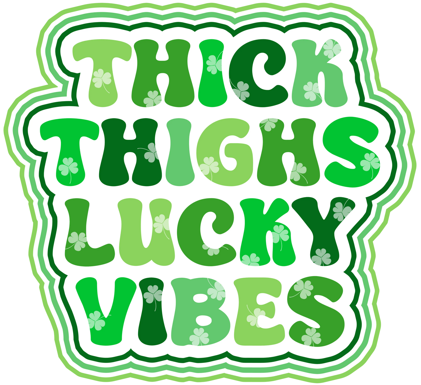 Lucky Vibes Happy St. Patrick's Day Design - DTF Ready To Press
