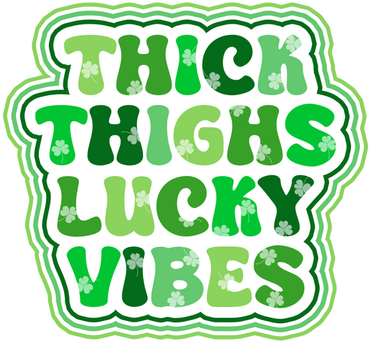 Lucky Vibes Happy St. Patrick's Day Design - DTF Ready To Press
