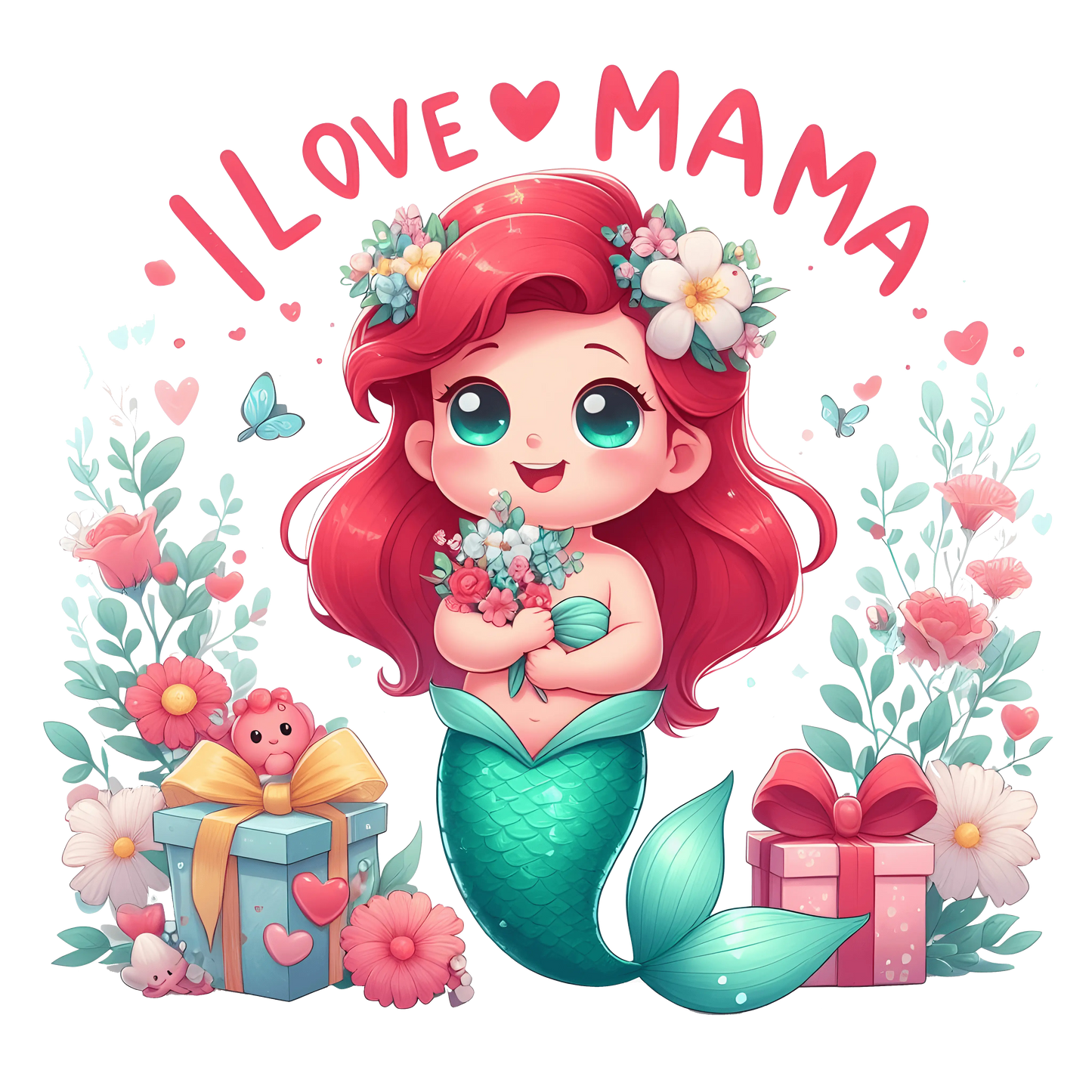 Mother's Day Mermaid Design - DTF Ready To Press